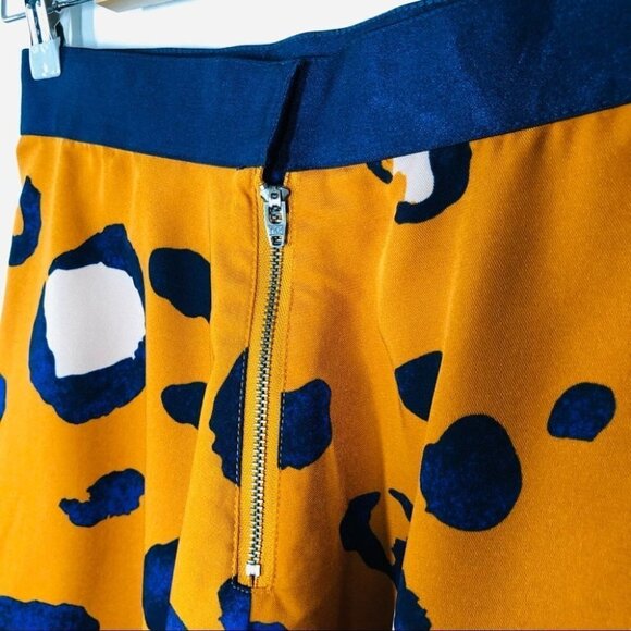 PHILIP Lim for Target Orange & Blue  Leopard Print Skirt Size 2 - Picture 5 of 8